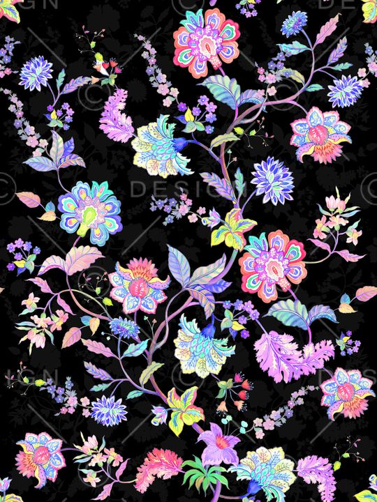连衣裙印花花型图片