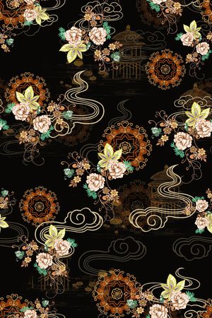 花卉印花花型图片