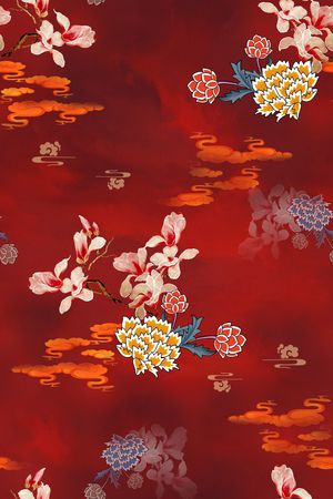 香云纱印花花型图片
