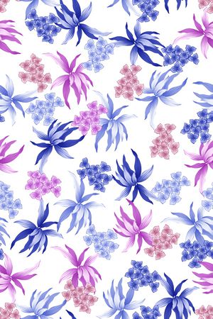 抽象花卉印花花型图片