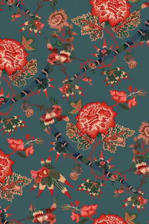 香云纱印花花型图片