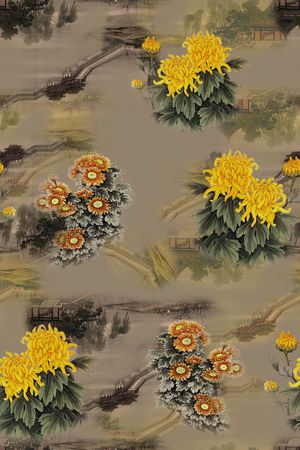 连衣裙印花花型图片