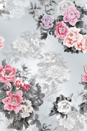 连衣裙印花花型图片