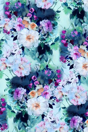 真丝印花花型图片