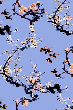 梅花印花花型图片