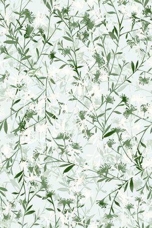 绿植树叶印花花型图片