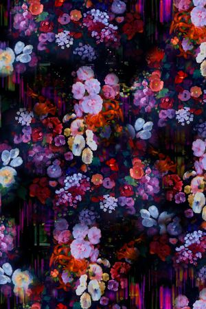 真丝印花花型图片
