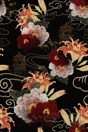 香云纱印花花型图片