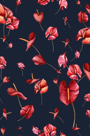 红掌印花花型图片
