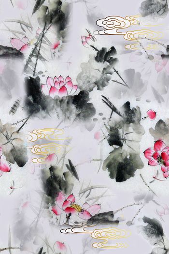 香云纱印花花型图片