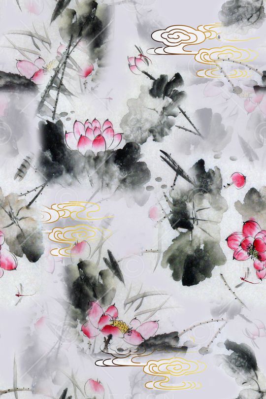 香云纱印花花型图片