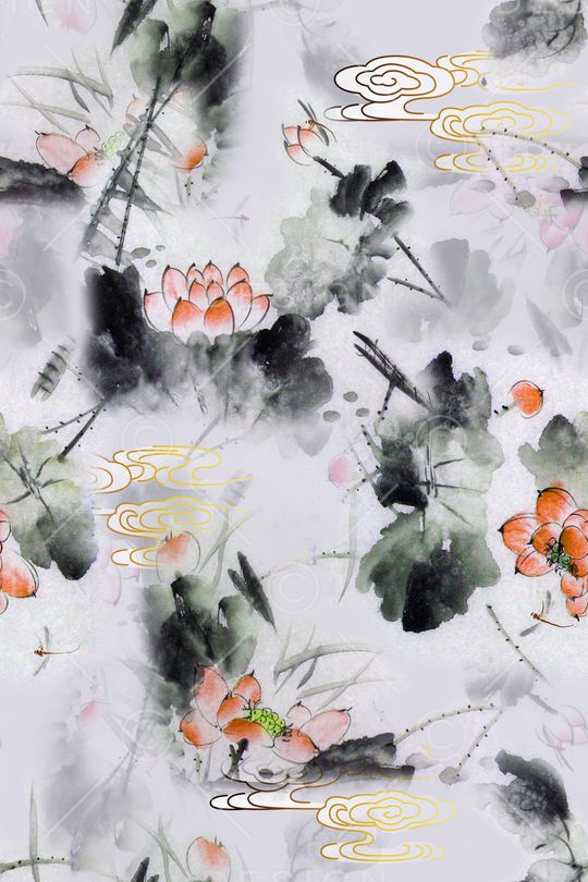 香云纱印花花型图片