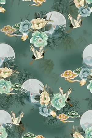 花卉印花花型图片