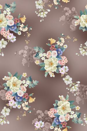 花卉印花花型图片