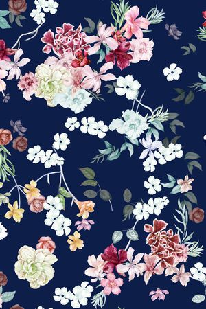 绿植树叶印花花型图片