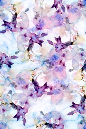 水彩印花花型图片
