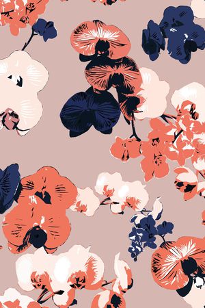 向日葵印花花型图片