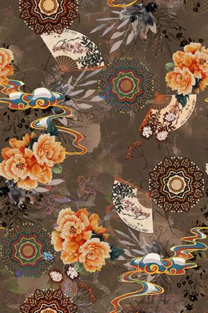 数码花型印花花型图片