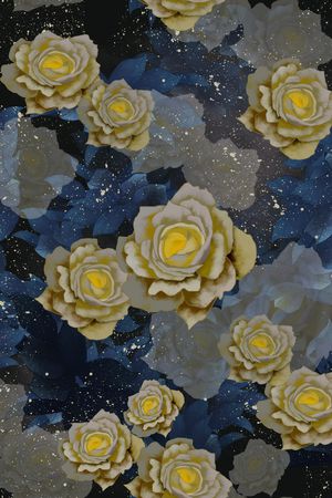 绿植树叶印花花型图片