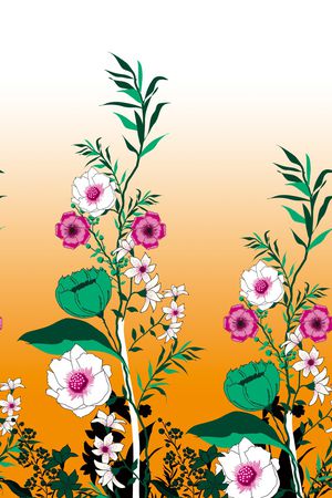 双边定位花印花花型图片