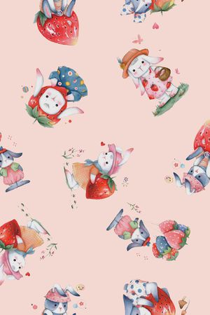 小兔子印花花型图片