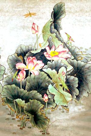 国画印花花型图片