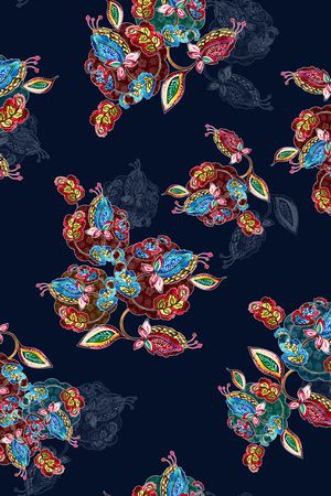 中老年印花花型图片