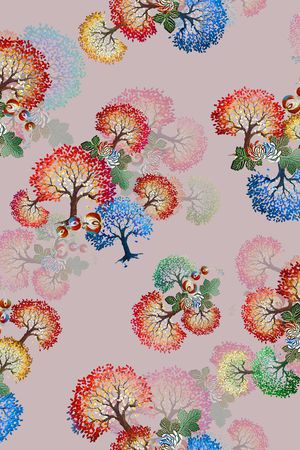 中老年印花花型图片