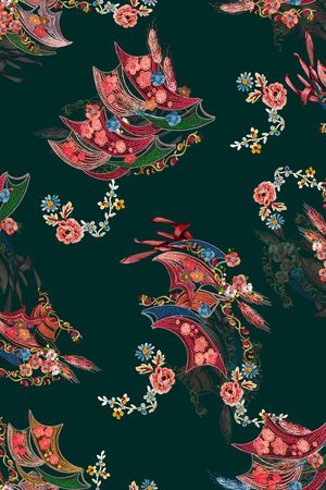 中老年印花花型图片