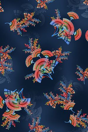 中老年印花花型图片