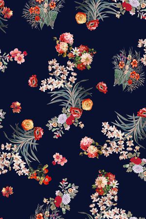 中老年印花花型图片