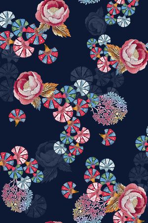中老年印花花型图片