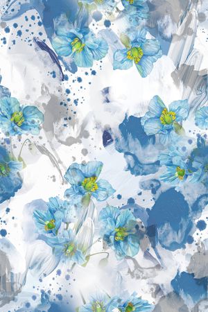 抽象花卉印花花型图片