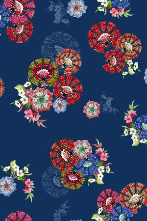 植物印花花型图片
