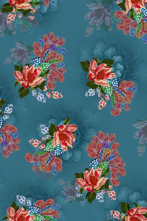 植物印花花型图片