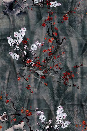 梅花印花花型图片
