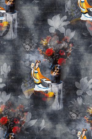 香云纱印花花型图片