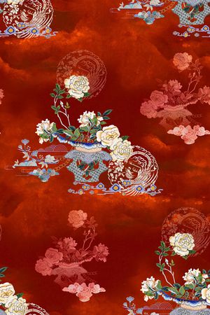 香云纱印花花型图片