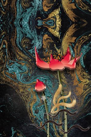 定位花印花花型图片
