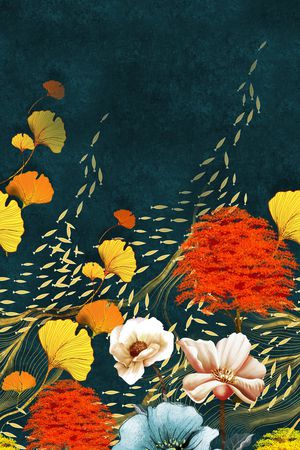 定位花印花花型图片