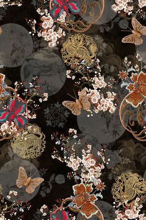 花卉印花花型图片