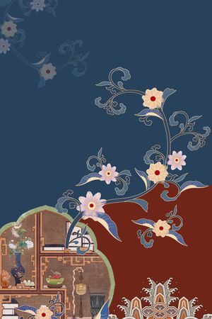 真丝印花花型图片