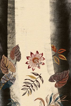 绿植树叶印花花型图片