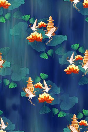 香云纱印花花型图片