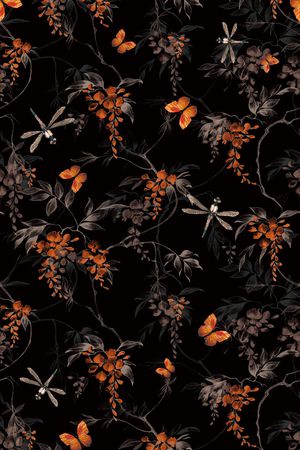 绿植树叶印花花型图片