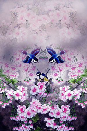 国画印花花型图片
