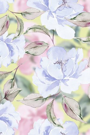 绿植树叶印花花型图片
