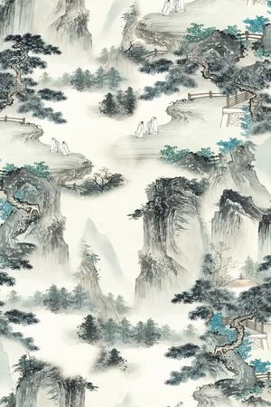 旗袍印花花型图片