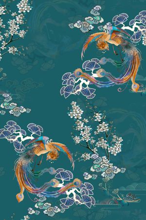 香云纱印花花型图片