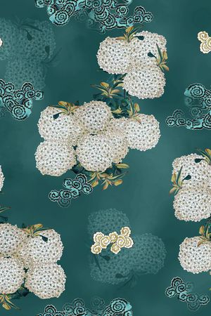 真丝印花花型图片
